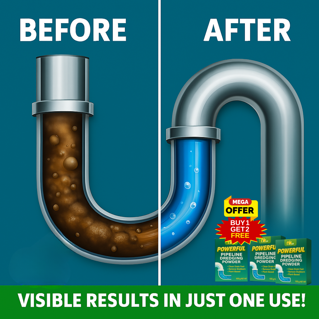 Powerful Pipeline Dredging Powder | BUY 1 GET 1 FREE | Clean Clogged Pipes Instantly