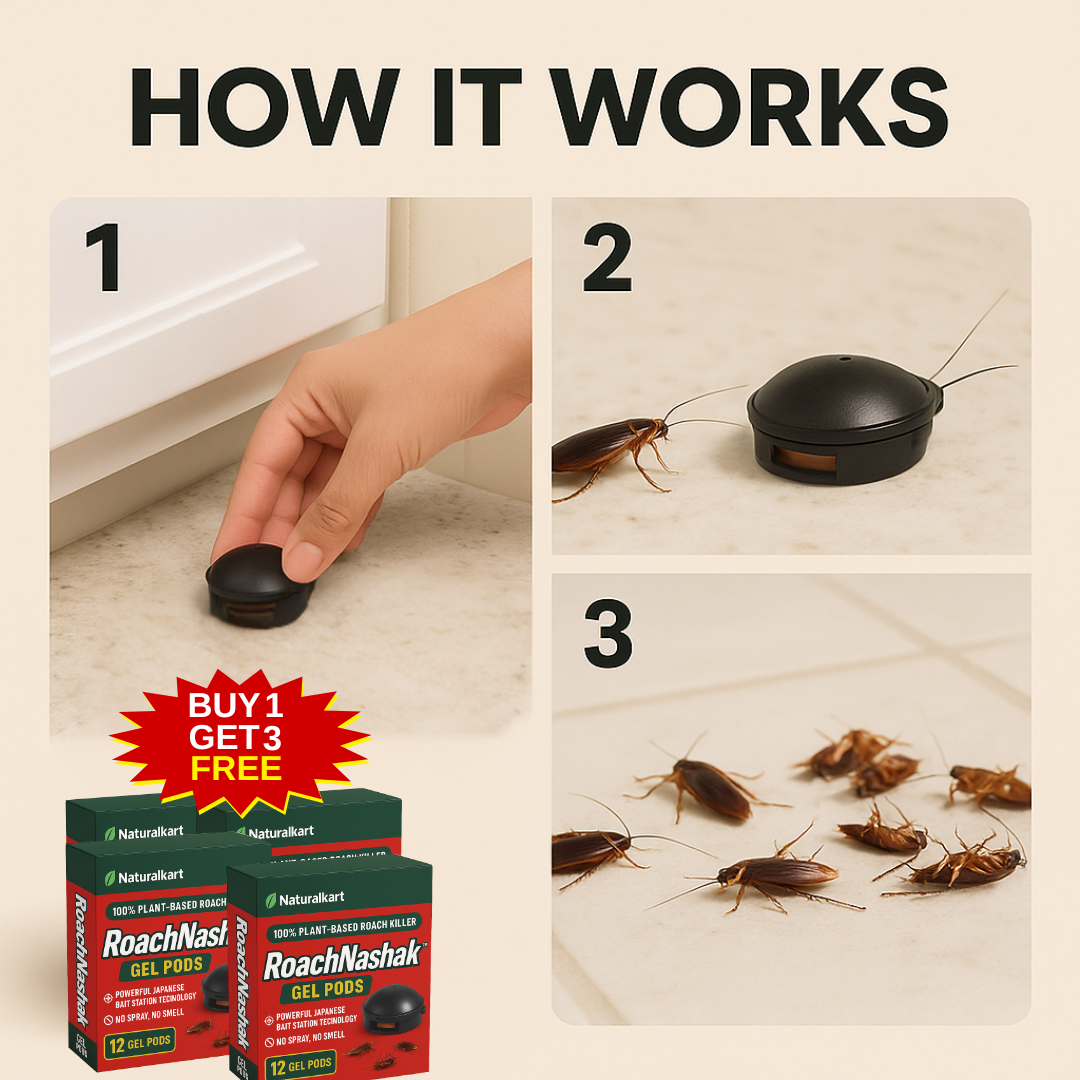 Naturalkart™ Cockroach Killer Pods | Buy 1 Get 3 Free! | 32 pcs
