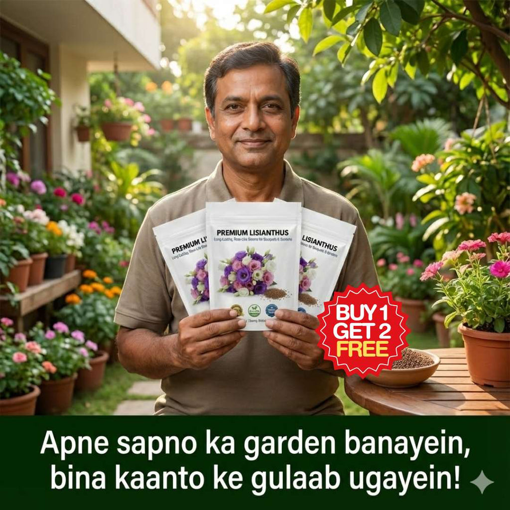 Premium Lisianthus (Prairie Rose / Gul-e-Naz) Flower Seeds | BUY 1 GET 2 FREE