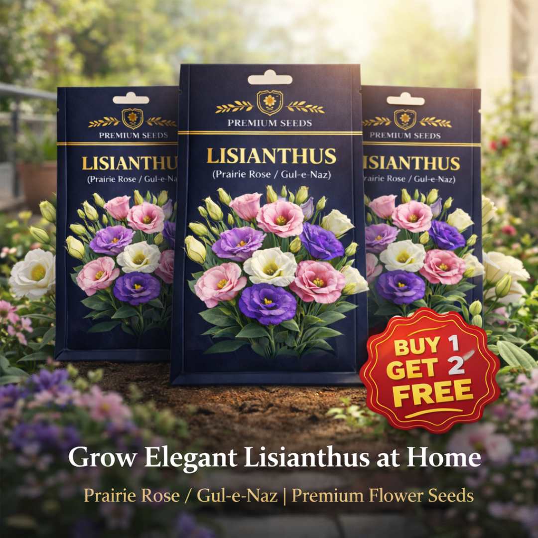 Premium Lisianthus (Prairie Rose / Gul-e-Naz) Flower Seeds | BUY 1 GET 2 FREE