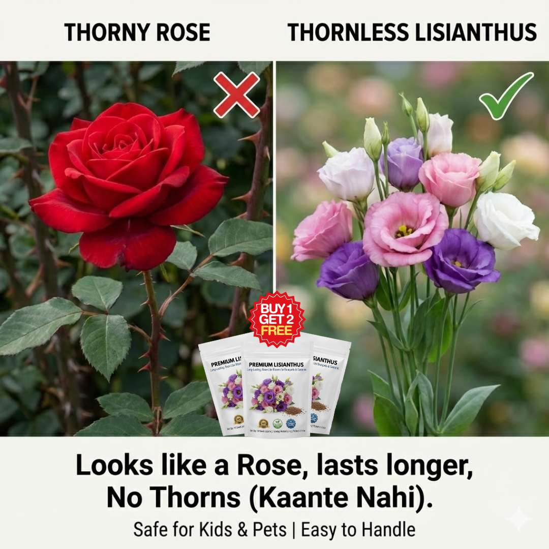 Premium Lisianthus (Prairie Rose / Gul-e-Naz) Flower Seeds | BUY 1 GET 2 FREE