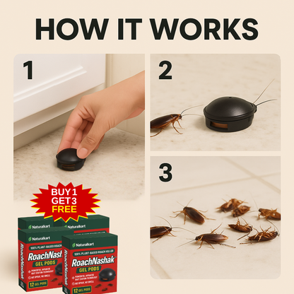 Naturalkart™ Cockroach Killer Pods | Buy 1 Get 3 Free! | 32 pcs