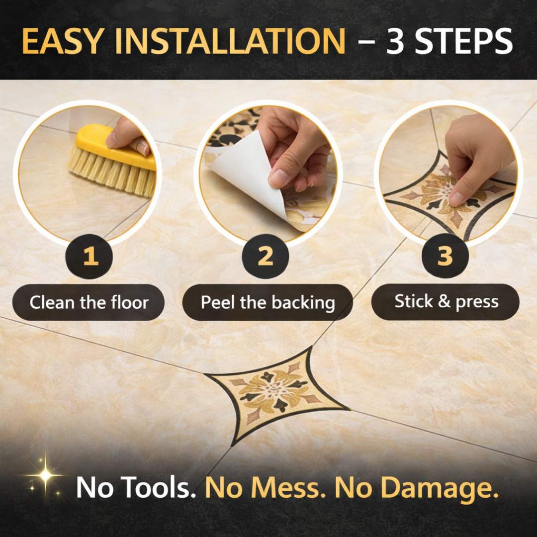 Self Adhesive PVC Diagonal Sticker Pack of 42