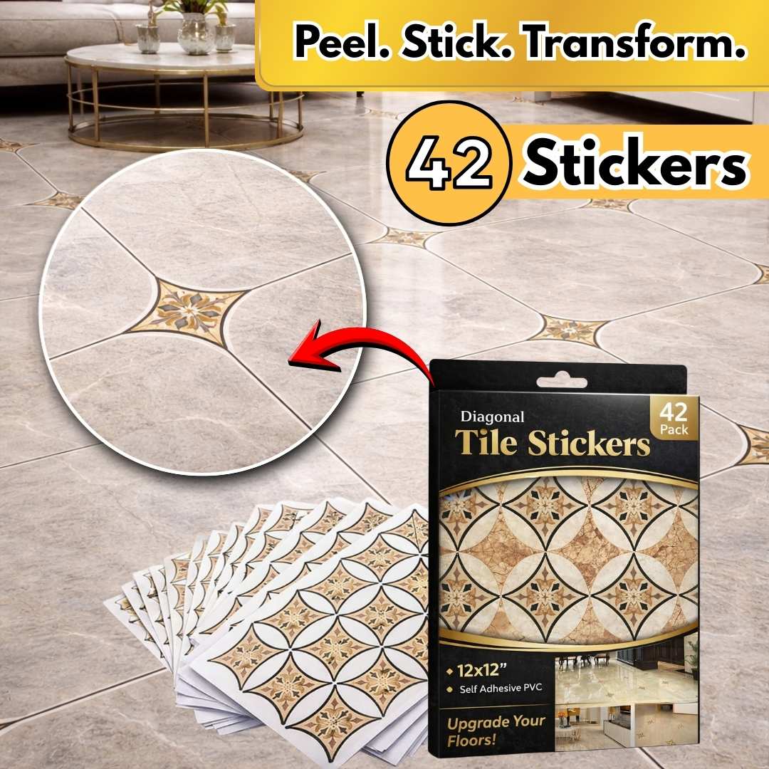 Self Adhesive PVC Diagonal Sticker Pack of 42